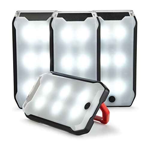Coleman Quad Panel 800L LED Lantern, Water-Resistant Lantern with 4 Removable Magnetic Light Panels & USB Charging Port, Great for Camping, Hunting, Emergencies, & More