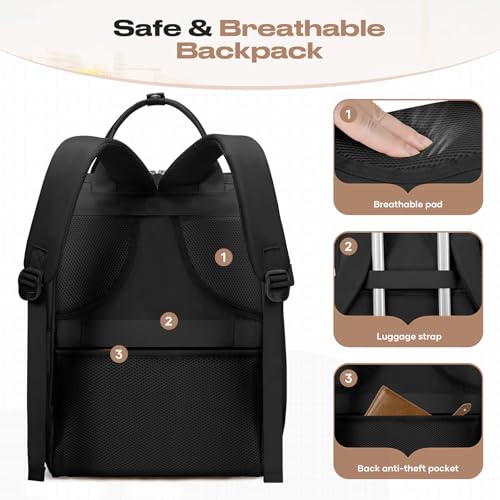 Maelstrom Travel Backpack for Women Men,Laptop Backpack Fits 15.6-17.3 Inch Laptop, Nurse/Work Bag with Insulated Lunch Bo...