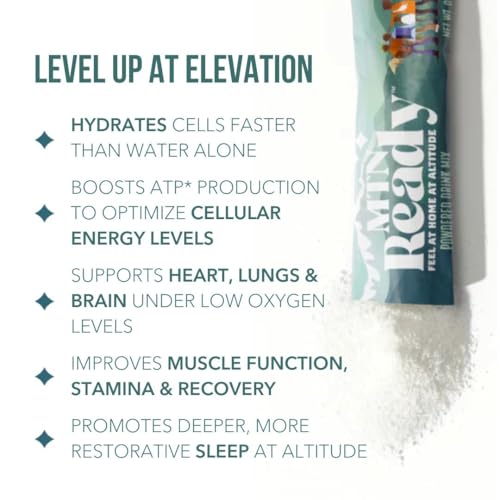 MTN Ready Acclimation Drink Mix | Altitude Sickness Aid, Natural Acclimation, Balanced Energy Boost, Athletic Activity & R...