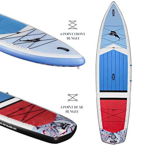 ISLE 2in1 Kayak & Paddle Board Bundle - Stand Up Paddle Board & Kayak, Incl. Seat, Paddle, Pump, Bag, 11.6 x 35.5 x 6 in -...