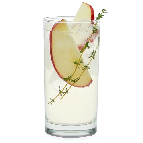 Libbey Heavy Base Drinking Glasses Set of 8, 15.5 Oz Elegant, Weighted Clear Water Glasses, Dishwasher Safe Glass Cups Set...
