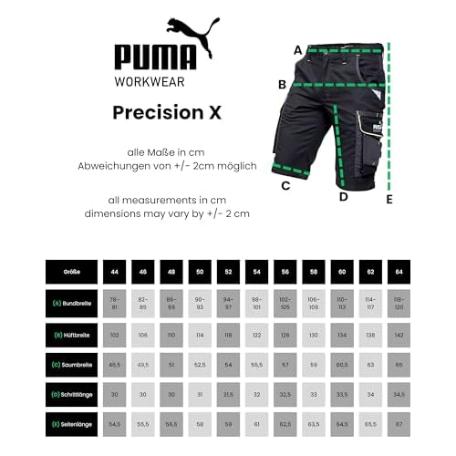 PUMA Workwear Precision X Work Shorts ? Hiking Shorts for Outdoor ? Cargo with Comfortable Fit and Lightweight