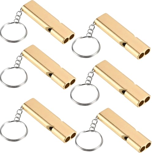Premium Extra Loud Whistles for Camping Hiking Hunting Outdoors Sports and Emergency Situations, Sturdy but Light Aluminiu...