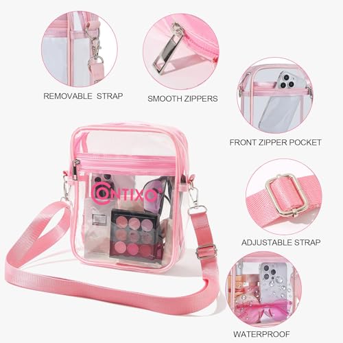 Contixo Clear Bag for Stadium Events - PVC Crossbody Bag, Clear Purse Messenger Bag for Kids, Concerts Sports Events Festi...