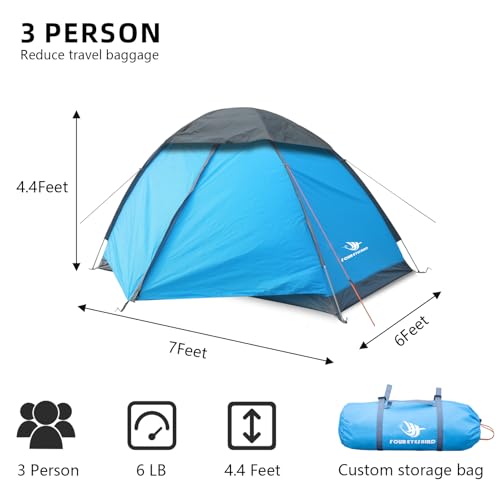 Arctic Lemmings 2-3 Person Backpacking Tent, 3-4 Season Lightweight Waterproof Tents with Two Doors for Outdoor Camping, H...