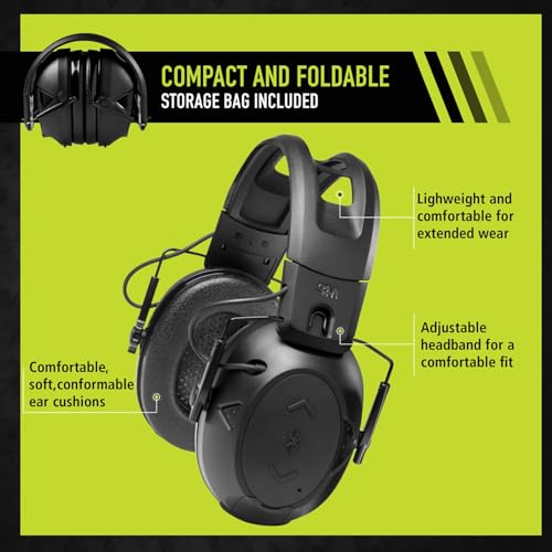 Peltor Sport Tactical 500 Bluetooth Hearing Protection Ear Muffs, 25 dB Noise Reduction Rating, Electronic Hearing Protect...