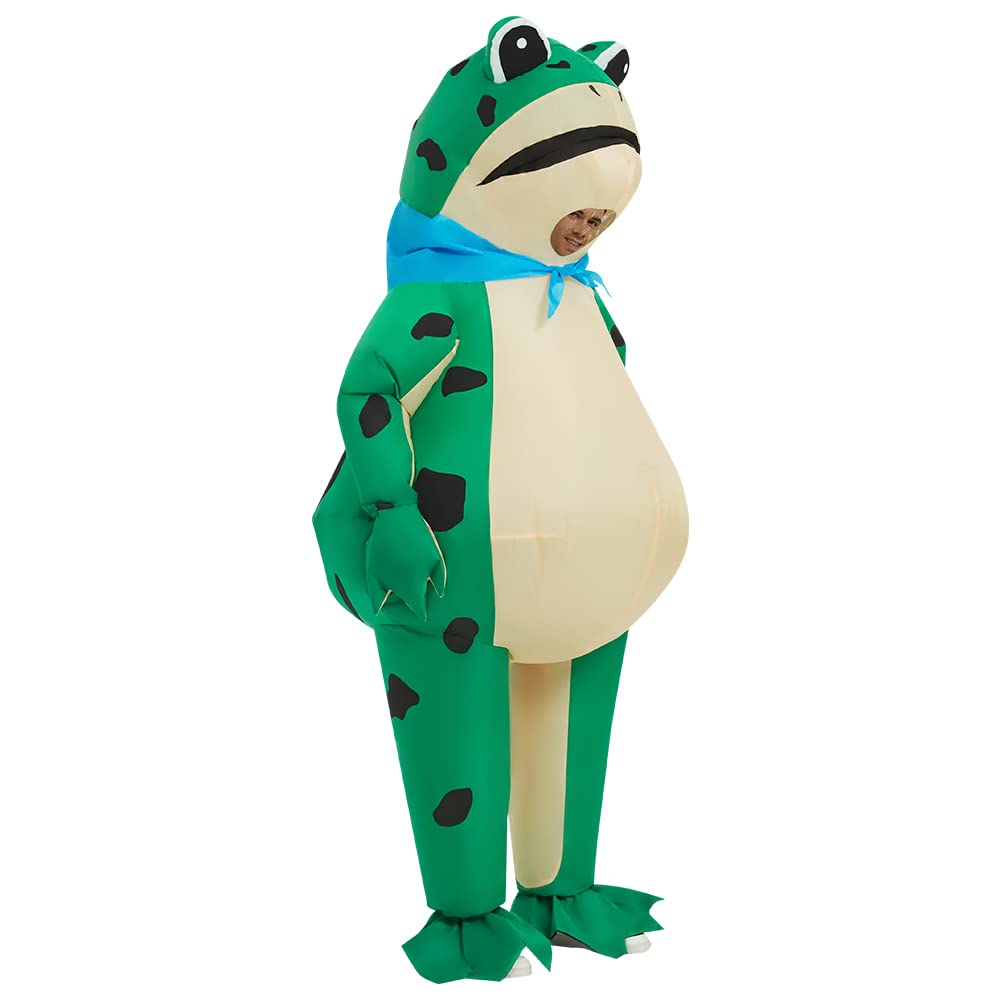 JASHKE Inflatable Frog Costume for Adults - Blow up Halloween Costume
