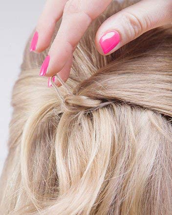 Frenchies French Twist Hair Pin, Ultra Flocked Extra Soft French Hair Pins for Women, Wedding, Updo Extensions, or Wig, 100 Coun