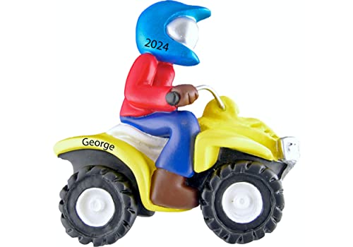ATV Christmas Ornament 2025 Personalized 4 Wheeler or Quad Bike Gift for Boys, Teens, or Men – Custom Dirt Bike & Camping ...