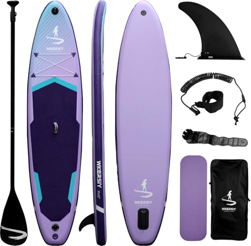 11”32“6 Premium Inflatable Stand Up Paddle Boards with Durable SUP Paddle Board Accessories Wide Stable Design Includes Ba...