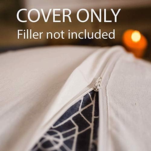 Mandala Life ART Bohemian Floor Cushion Cover –24 inches - Room Décor Decorative Round Pillow Case for Meditation, Yoga, and Boho Chic- Seating Area