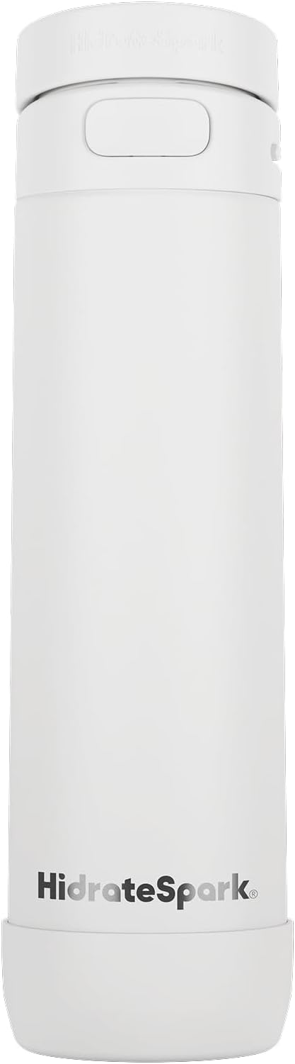 HidrateSpark PRO 2 21 oz Smart Ready Water Bottle with Silicone Boot - Chug White