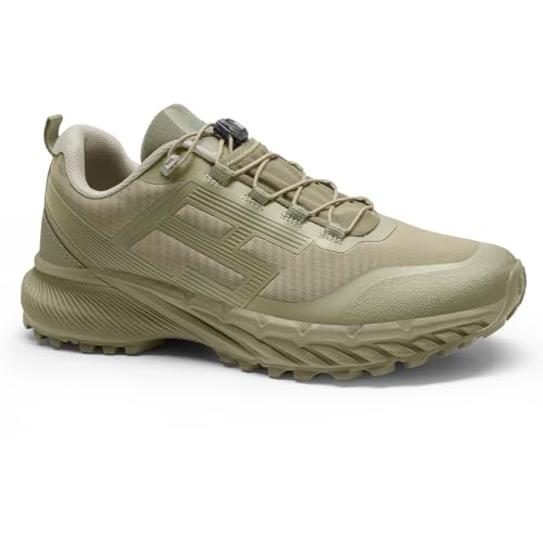 FREE SOLDIER Men's Trail Running Hiking Tactical Shoes - Breathable Lightweight Non-Slip Outdoor Sneakers for Walking Gym ...