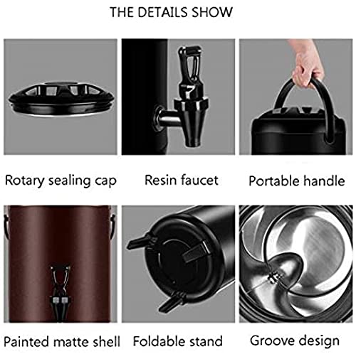 6L/8L Coffee and Tea Carafes, Hot and Cold Water Dispensers, Drink Dispenser with Tap Fountain Containers Insulated Bottle...