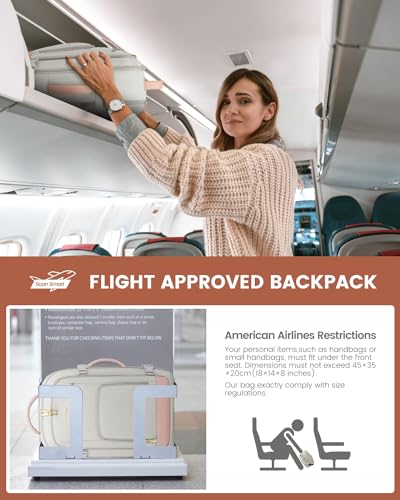 LOVEVOOK Travel Backpack For Women, 40L Carry On Backpack Flight Approved, TSA Personal Item Travel Bag Fits 17 Inch Lapto...