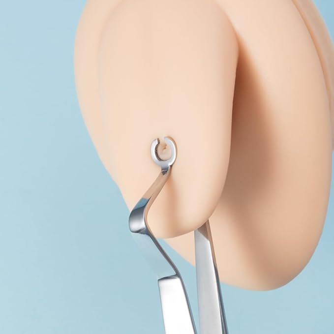 DJCIW Ear Cartilage Piercing Clamps,Stainless Steel Piercing Tool for Precise and Controlled Cartilage Tragus Helix Daith Rook Piercing