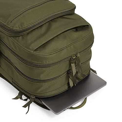 Vera Bradley Women's Cotton XL Campus Backpack, Climbing Ivy Green, One Size