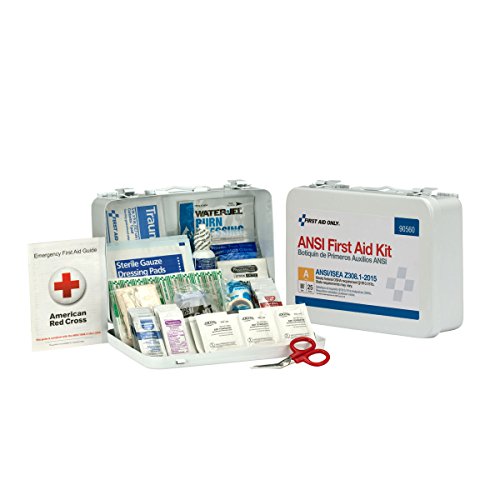 First Aid Only 90560 Bulk ANSI A 25-Person Emergency First Aid Kit for Office, Home, and Construction, 89 Pieces