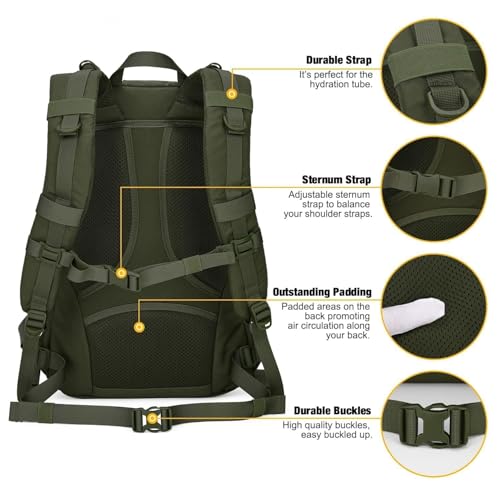 Mardingtop Small Tactical Backpack,Molle Hiking Backpack for Backpacking,Cycling and Biking,15L/25L Backpack
