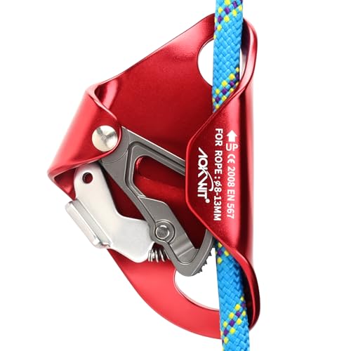 Chest Ascender Tree Climbing Gear Rope Grab High-Strength Aluminum Alloy Rappelling Equipment CE Certified for Rock Climbi...