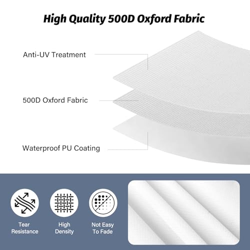 10x10 Canopy Replacement Top, 500D Heavy Duty Waterproof Canopy Replacement Top for Straight Leg Frame, Pop Up Canopy Tent...