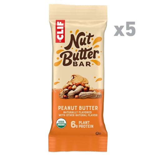 CLIF Nut Butter Bar - Peanut Butter - Energy Snack Bars - Non-GMO - USDA Organic - Plant Based - Low Glycemic - 1.76 oz. (...