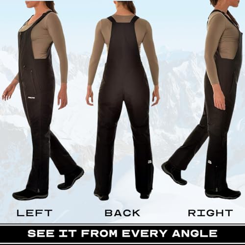 Arctix Women's Essential Insulated Ski Bibs, Water Resistant Snow Pants for Skiing & Snowboarding