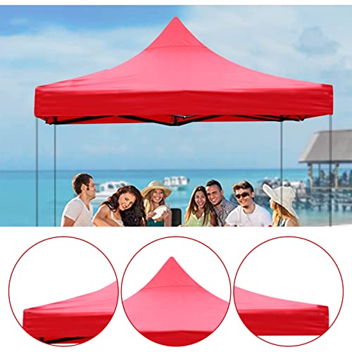 6x6 Canopy Replacement Top, Pop Up Canopy Tent for Commercial Instant Outdoor Portable Patio Lawns Gazebo Outside Camping Red