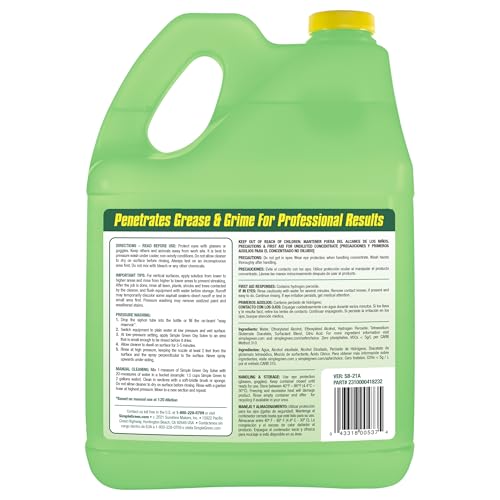 Oxy Solve House and Siding Pressure Washer Cleaner - Removes Stains from Mold & Mildew on Vinyl, Aluminum, Wood, Brick, Stucco - Concentrate 1 Gal.