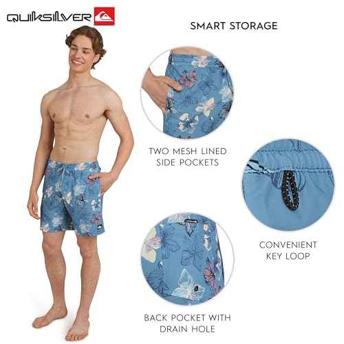 Quiksilver Men's Swimwear Regular Fit Stretchable Comfort Liner Swim Trunks (S-XXL)