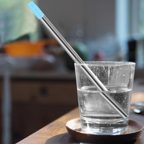 Personal Water Filter Straw, Reusable Stainless Steel Water Filter Drinking Straw Portable Outdoor Emergency Survival Gear...
