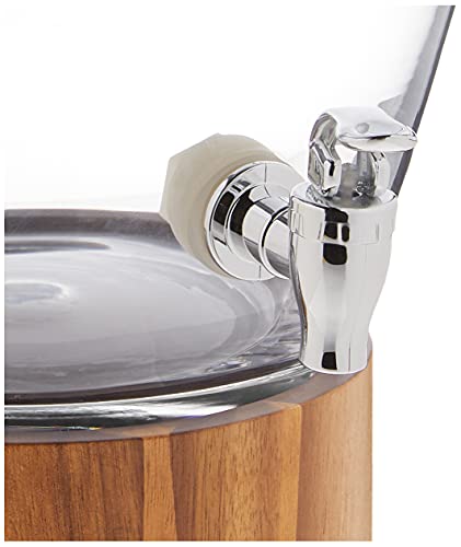 American Atelier Beverage Dispenser Cold Drink Dispenser w/ 1-Gallon Capacity Glass Jug, Leak-Proof Acrylic Spigot in Gorg...
