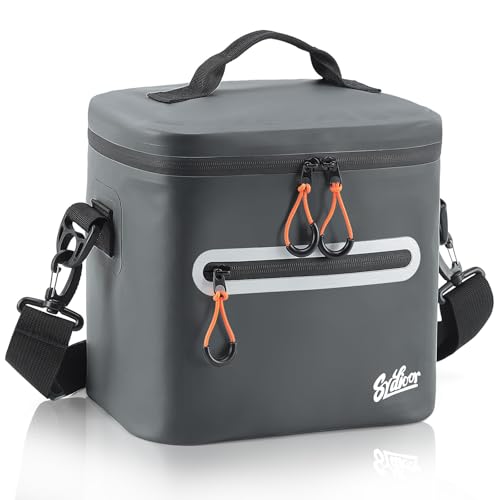 Soft-Sided Cooler Bag, 7/16/30 Can Insulated Lunch Box, Waterproof, Leak-Proof, Portable Lunch Bag for Work, Beach, Drink,...