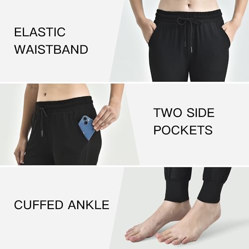 Ipletix Joggers for Women with Pockets,Womens Drawstring Lightweight Yoga Sweatpants for Lounging Workout Running