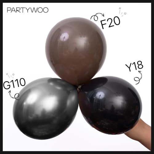PartyWoo Black Balloons 152 pcs Different Sizes of 18 12 10 5 Inch Black Balloons Arch Kit Garland for Baby Shower Birthda...