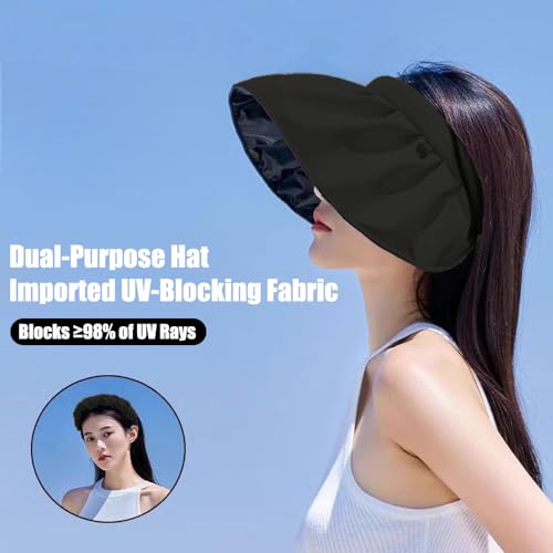 Womens Sun Visor Hat for Ponytail,Outdoor Sports TourismSun Hat Lightweight