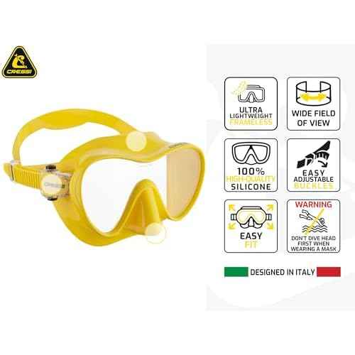 Cressi Scuba Diving Snorkeling Kit - Freediving Mask & Dry Snorkel - F1 & Supernova Dry: Designed in Italy