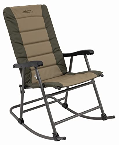 ALPS Mountaineering Outdoor Rocking Chair - Durable Folding Beach and Camp Chair with Comfortable Cushioned Polyester Fabr...