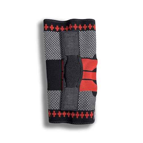Old Bones Therapy Knee Brace with Hinges | Knitted Compression Knee Sleeve with Hinges | Perfect for Sports, Stability and Protection (Medium, Red - 1 Pack)