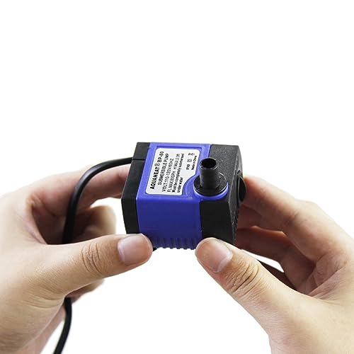 AQUANEAT 2-Pack Small Fountain Pump, 80GPH Submersible Water Pump for Aquarium Fish Tank, Outdoor Water Fountain, Hydropon...