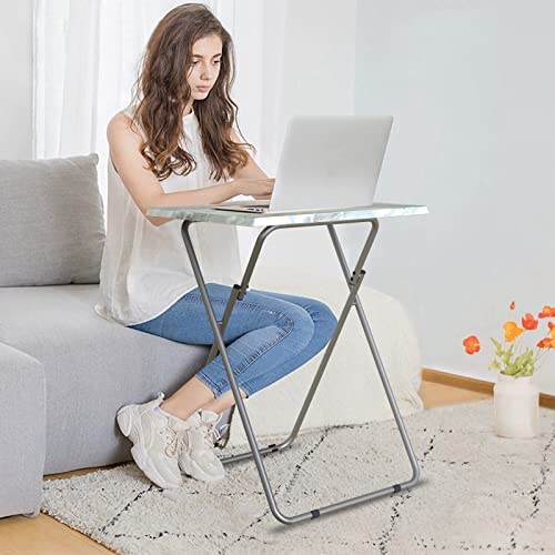 Garden 4 you Portable Folding TV Tray Dinner Snack Trays Table Portable Foldable Table Small Sofa Bedside Tables with Ligh...
