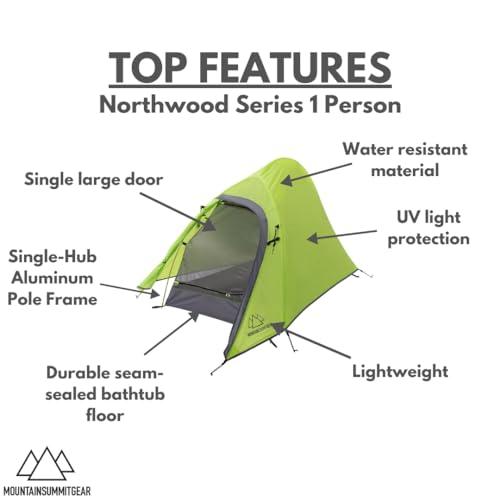 Northwood Series Backpacking Tent - Lightweight Camping Tent and Backpacking Tent with Water Resistant and Windproof Desig...