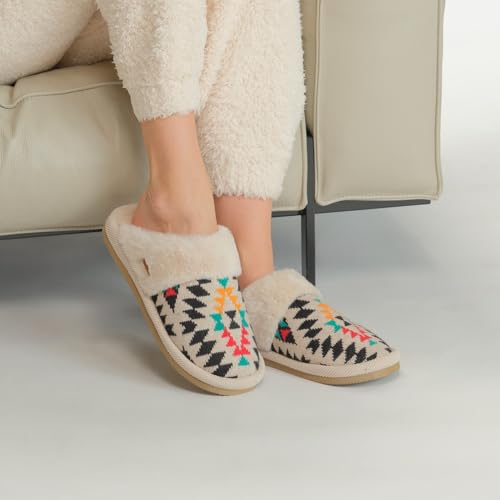 C.C Multi-Option Colorful Slip-On Slippers With Faux Fur Lining Indoor-Outdoor House For Women