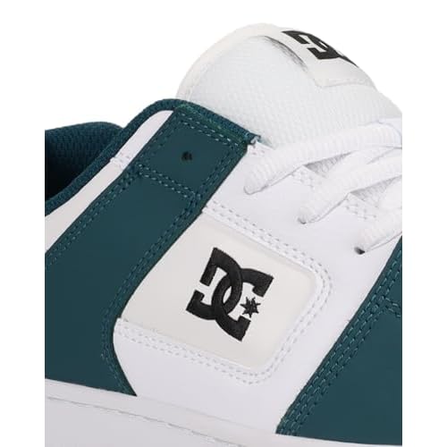 DC Men's Manteca 4 Skate Shoe, Teal/White/Black, 14