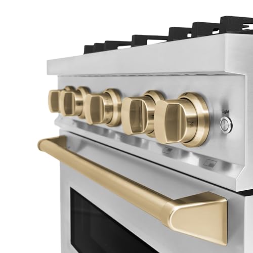 ZLINE Autograph Edition 30 in. 4.2 cu. ft. Classic Gas Range with 4 Burner Cooktop and Convection Gas Oven in Stainless St...
