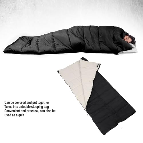RiToEasysports Sleeping Bag, Camping Sleeping Gear Envelope with Splashproof Pongee Fabric Soft Washed Down Cotton for Hik...