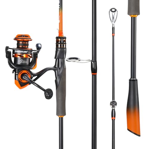 Sougayilang Fishing Rod & Reel Combo,Spinning & Baitcaster Combo, IM6 Graphite 2Pc Blanks, EVA Handle,Simple Hook Keeper,S...