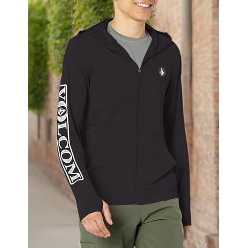 Volcom Men's Standard Rally Hooded Long Sleeve 50+ UPF Loose Fit Rashguard