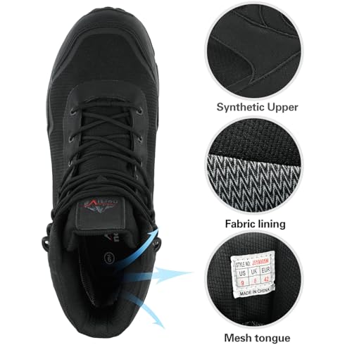 NORTIV 8 Men's Mid Waterproof Hiking Boots Outdoor Lightweight Trekking Mountaineering Camping Shoes