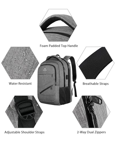 MATEIN Travel Laptop Backpack, 17 Inch Work TSA Approved Carry on Backpack, Large Computer Business Bag for Men Women with...